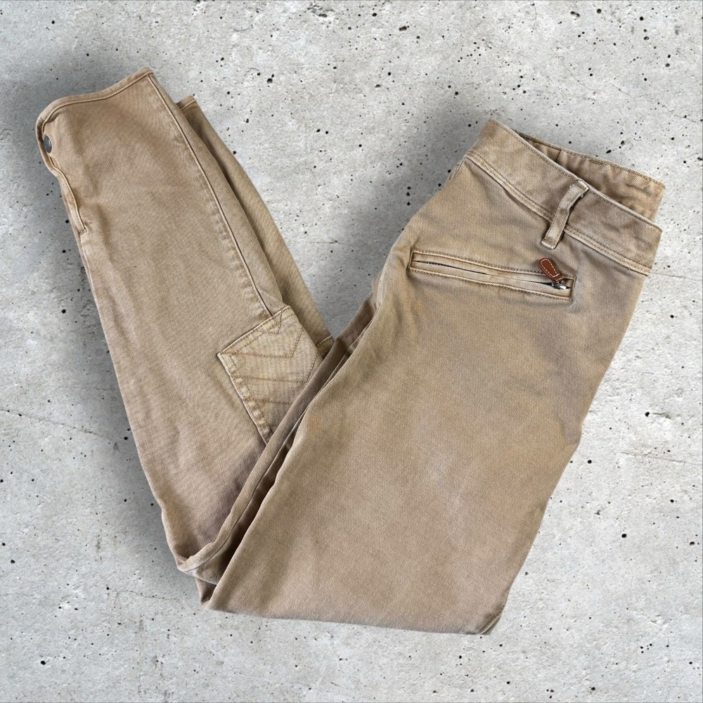 Ralph Lauren Sport Women's Sz 30 Beige Horse Riding Pants‎ Equestrian Quilted